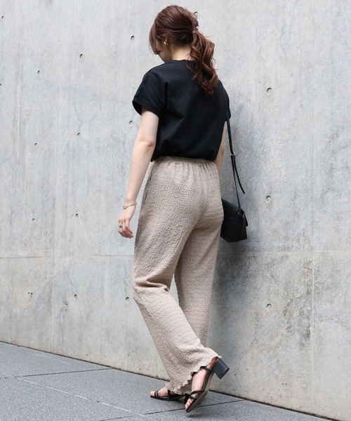 HONEYSUCKLE ROSE(ハニーサックルローズ)の「【HONEYSUCKLE ROSE】セミフレアイージーパンツ(その他パンツ・レディース・ダークグレー/レンガ/ベージュ・L/M)」の12枚目の写真