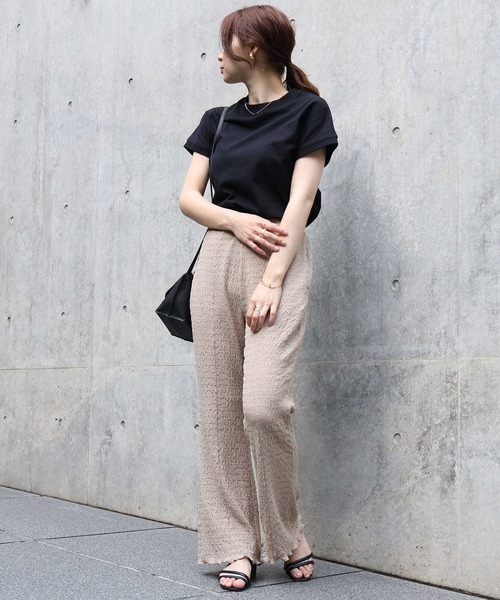 HONEYSUCKLE ROSE(ハニーサックルローズ)の「【HONEYSUCKLE ROSE】セミフレアイージーパンツ(その他パンツ・レディース・ダークグレー/レンガ/ベージュ・L/M)」の13枚目の写真