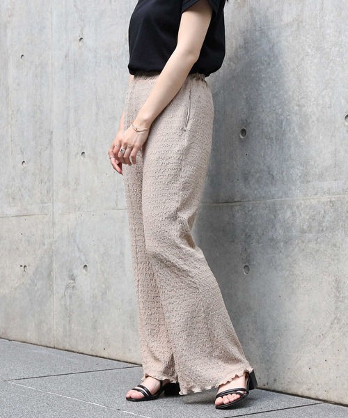 HONEYSUCKLE ROSE(ハニーサックルローズ)の「【HONEYSUCKLE ROSE】セミフレアイージーパンツ(その他パンツ・レディース・ダークグレー/レンガ/ベージュ・L/M)」の15枚目の写真