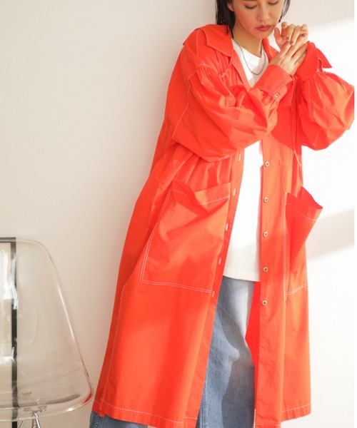 CREOLME（クレオルム）の「(CREOLME)タイプライターシャツワンピース（ワンピース・レディース・レッド/イエロー・ONE SIZE）」の2枚目の写真