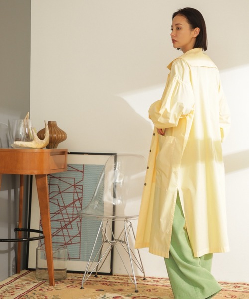 CREOLME（クレオルム）の「(CREOLME)タイプライターシャツワンピース（ワンピース・レディース・レッド/イエロー・ONE SIZE）」の4枚目の写真