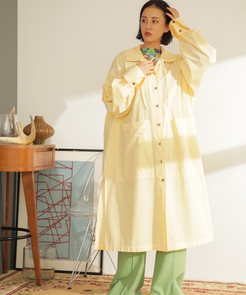 CREOLME（クレオルム）の「(CREOLME)タイプライターシャツワンピース（ワンピース・レディース・レッド/イエロー・ONE SIZE）」の5枚目の写真