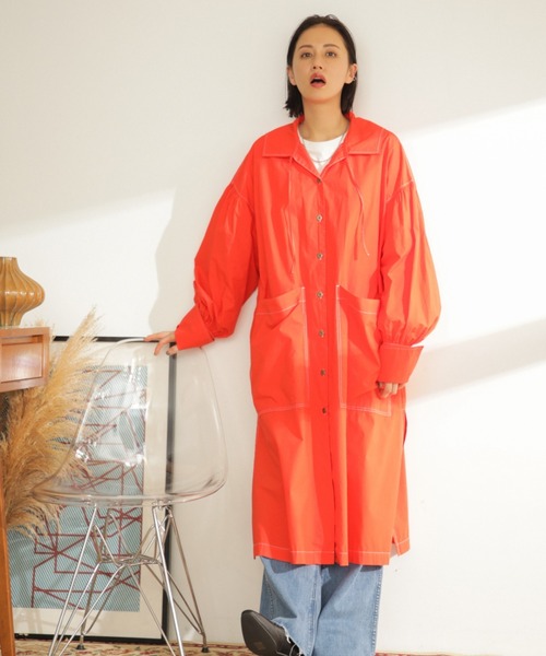 CREOLME（クレオルム）の「(CREOLME)タイプライターシャツワンピース（ワンピース・レディース・レッド/イエロー・ONE SIZE）」の8枚目の写真