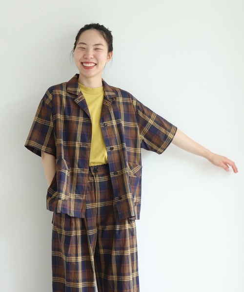 PAR ICI（パーリッシィ）の「チェック江戸炊き イージーパンツ