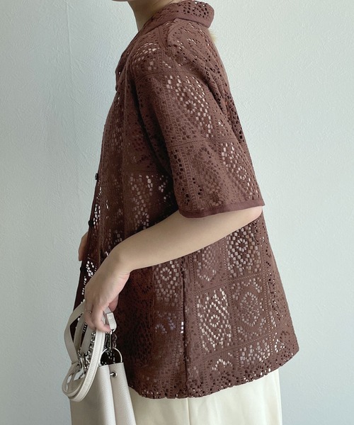w closet（ダブルクローゼット）の「レースパイピング半袖