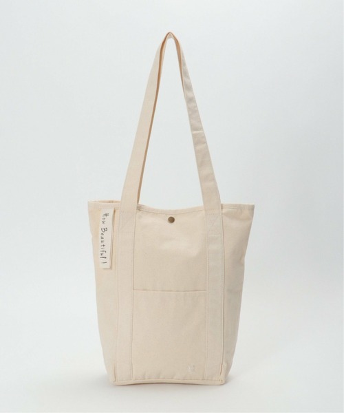 LBC（エルビーシー）の「LBC刺繍カラートートバッグ（トートバッグ・レディース・オフホワイト/グリーン/ピンク・FREE）」の2枚目の写真