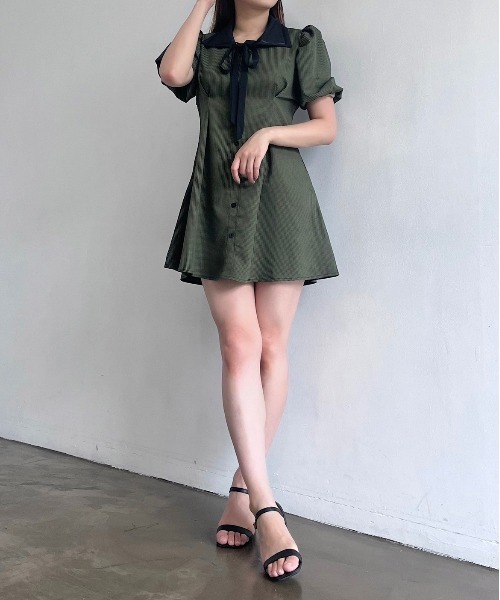 titty&Co. PETIT(ティティアンドコープティ)の「【titty&Co.PETIT】チェックタックリボンワンピース(ワンピース・レディース・グリーン・FREE)」の6枚目の写真