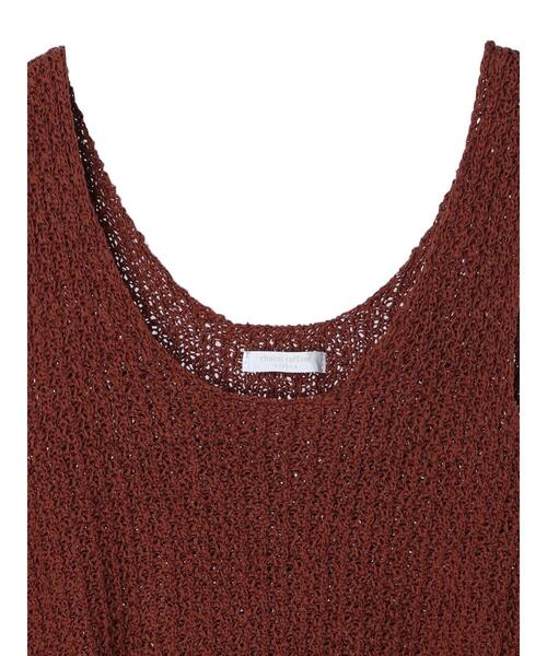 Green Parks(グリーンパークス)の「テープヤーンショートニットベスト(ベスト・レディース・ブラック/ブラウン/オレンジ・FREE)」の20枚目の写真