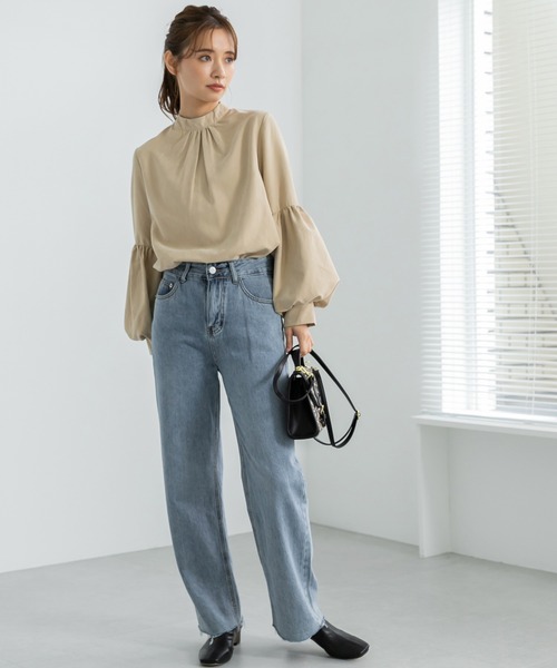 fifth(フィフス)の「スエードライクボリュームスリーブブラウス(シャツ/ブラウス・レディース・ブラック/ベージュ/ブルー・M)」の14枚目の写真