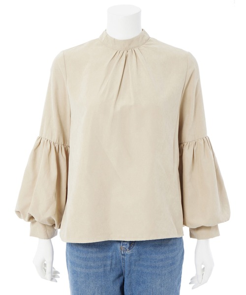 fifth(フィフス)の「スエードライクボリュームスリーブブラウス(シャツ/ブラウス・レディース・ブラック/ベージュ/ブルー・M)」の16枚目の写真