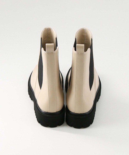 Gready Brilliant（グレディブリリアン）の「トラックソールサイドゴアブーツ（ブーツ・レディース・ブラック/ベージュ・36/37/38）」の14枚目の写真