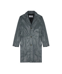 DIESEL グレー チェスターコート ウールモッサ ロングチェスターコート(チェスターコート) | MK