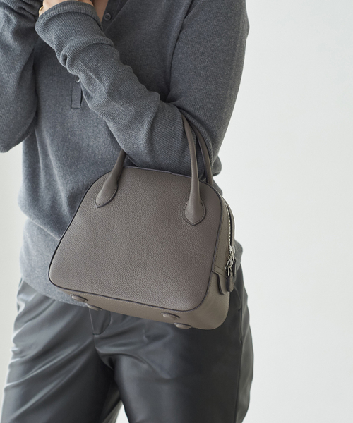 plage（プラージュ）の「【MAISON CANAU/メゾン カナウ】SP ROUND BOSTON Sバッグ（グレー)（ボストンバッグ・レディース・グレー・FREE）」の8枚目の写真