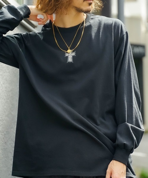 dogs ロンT ブラックバージョン Vintage Dog Graphic Big T-Shirt - Black – LÝFT