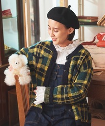CHILD WOMAN | モヘヤ混タータンチェック ポケットカーディガン(カーディガン/ボレロ)
