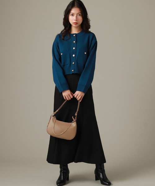 Cheek(チーク)の「ダンボールニットカーディガン(カーディガン/ボレロ・レディース・ブルー/オレンジ/ネイビー・MEDIUM)」の4枚目の写真