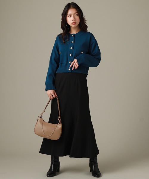Cheek(チーク)の「ダンボールニットカーディガン(カーディガン/ボレロ・レディース・ブルー/オレンジ/ネイビー・MEDIUM)」の5枚目の写真