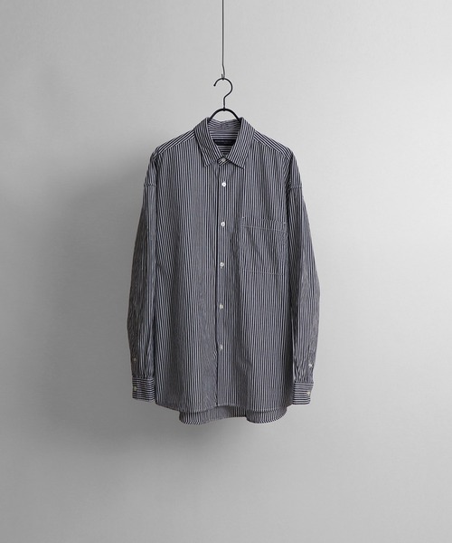 Confirm（コンファーム）の「ルーズシルエット ブロードストライプシャツ【Confirm】（シャツ/ブラウス・メンズ・ブラック/グレー/ブルー・M/L）」の19枚目の写真