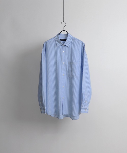 Confirm（コンファーム）の「ルーズシルエット ブロードストライプシャツ【Confirm】（シャツ/ブラウス・メンズ・ブラック/グレー/ブルー・M/L）」の21枚目の写真