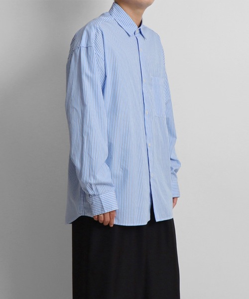 Confirm（コンファーム）の「ルーズシルエット ブロードストライプシャツ【Confirm】（シャツ/ブラウス・メンズ・ブラック/グレー/ブルー・M/L）」の15枚目の写真