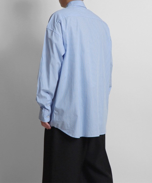 Confirm（コンファーム）の「ルーズシルエット ブロードストライプシャツ【Confirm】（シャツ/ブラウス・メンズ・ブラック/グレー/ブルー・M/L）」の18枚目の写真