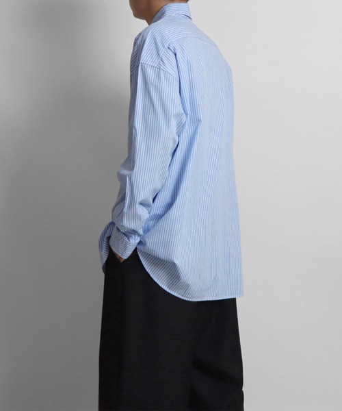 Confirm（コンファーム）の「ルーズシルエット ブロードストライプシャツ【Confirm】（シャツ/ブラウス・メンズ・ブラック/グレー/ブルー・M/L）」の16枚目の写真