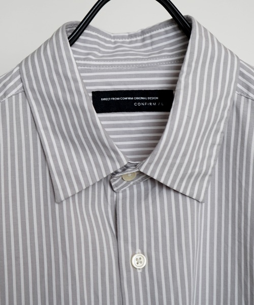 Confirm（コンファーム）の「ルーズシルエット ブロードストライプシャツ【Confirm】（シャツ/ブラウス・メンズ・ブラック/グレー/ブルー・M/L）」の22枚目の写真