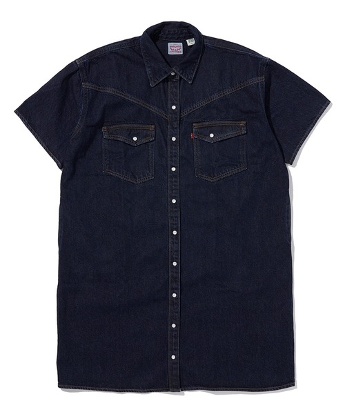 Levi's(リーバイス)の「Levi's/リーバイス ウエスタンシャツワンピース INDIGO RINSE(ワンピース・レディース・インディゴブルー・S/M/XS)」の9枚目の写真