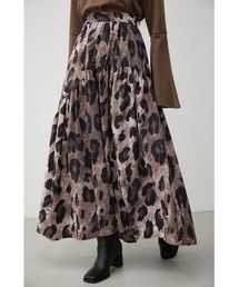 AZUL by moussy | LEOPARD HEM GATHER VOLUME SK/レオパードヘムギャザーボリュームスカート(スカート)