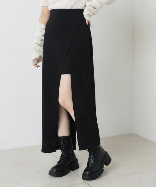 Chico（チコ）の「【サイズ展開あり】ポンチレイヤードタイトスカート（スカート・レディース・ブラック/グレー/グレイッシュベージュ/アイボリー・FREE/0）」の11枚目の写真