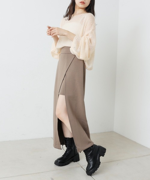 Chico（チコ）の「【サイズ展開あり】ポンチレイヤードタイトスカート（スカート・レディース・ブラック/グレー/グレイッシュベージュ/アイボリー・FREE/0）」の13枚目の写真