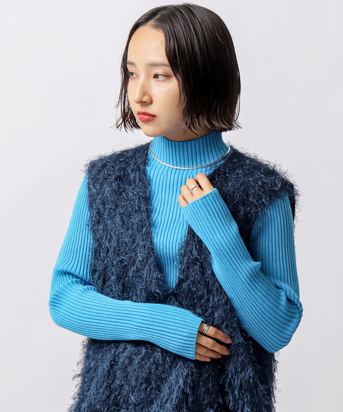 JOINT WORKS(ジョイントワークス)の「リブインナータートルプルオーバーニット(ニット/セーター・レディース・ブルー系その他/レッド/ホワイト/ブラック・FREE)」の22枚目の写真