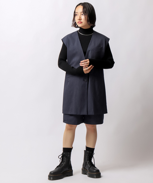 JOINT WORKS(ジョイントワークス)の「リブインナータートルプルオーバーニット(ニット/セーター・レディース・ブルー系その他/レッド/ホワイト/ブラック・FREE)」の6枚目の写真