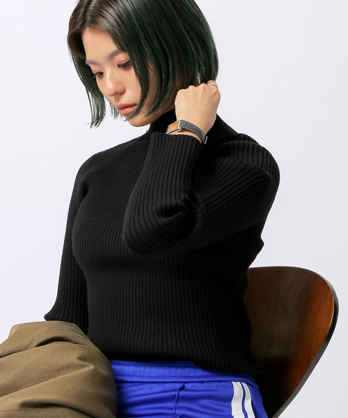 JOINT WORKS(ジョイントワークス)の「リブインナータートルプルオーバーニット(ニット/セーター・レディース・ブルー系その他/レッド/ホワイト/ブラック・FREE)」の7枚目の写真