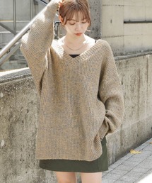 tiptop | 【2023AW新色登場】MIXニットBIGプルオーバー(ニット/セーター)