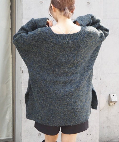 tiptop(ティップトップ)の「【2023AW新色登場】MIXニットBIGプルオーバー(ニット/セーター・レディース・ブラウン/ブルー/ベージュ/グレー/ピンク/グリーン・FREE)」の10枚目の写真