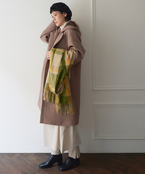 LBC(エルビーシー)の「チェックストール(ストール/ショール・レディース・スカイブルー/ベージュ/ライトカーキ/Red・FREE)」の6枚目の写真