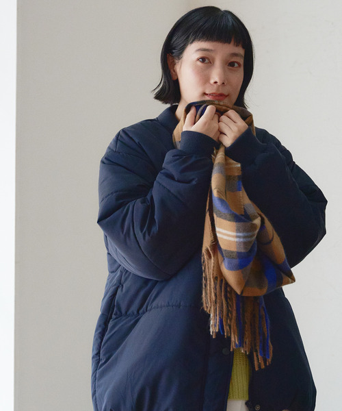 LBC(エルビーシー)の「チェックストール(ストール/ショール・レディース・スカイブルー/ベージュ/ライトカーキ/Red・FREE)」の10枚目の写真