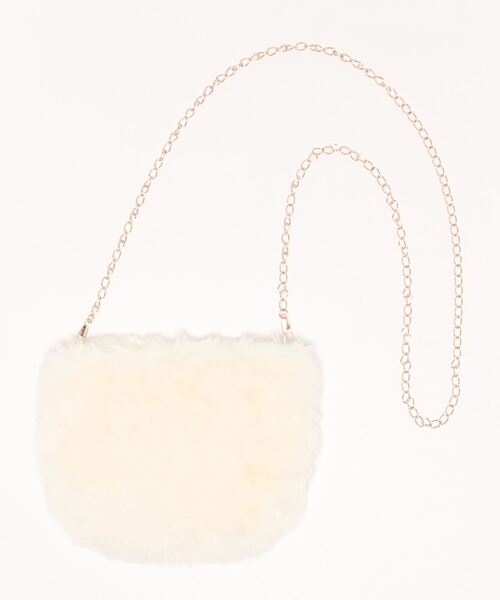 clear（クリア）の「ファーミニショルダーバッグ（ショルダーバッグ・レディース・グレー/アイボリー/キャメル・F）」の6枚目の写真