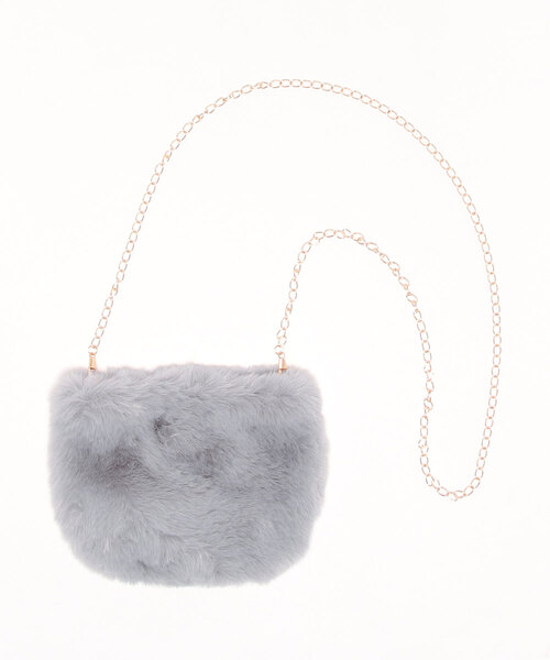 clear（クリア）の「ファーミニショルダーバッグ（ショルダーバッグ・レディース・グレー/アイボリー/キャメル・F）」の13枚目の写真