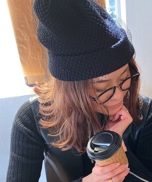 DONOBAN（ドノバン）の「チュールニットワッチ（ニットキャップ/ビーニー・レディース・ブラック・FREE）」の9枚目の写真