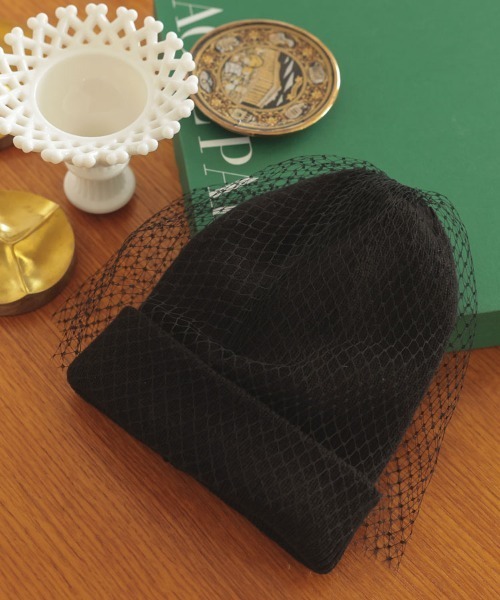 DONOBAN（ドノバン）の「チュールニットワッチ（ニットキャップ/ビーニー・レディース・ブラック・FREE）」の2枚目の写真