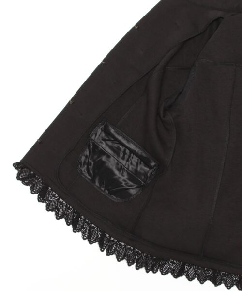 axes femme（アクシーズファム）の「ナポレオン風ストレッチＪＫ（ノーカラージャケット・レディース・カーキ/ブラック/パープル・FREE）」の5枚目の写真