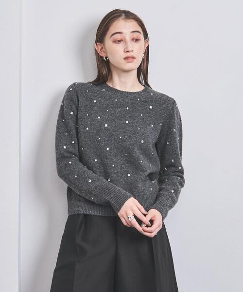 UNITED ARROWS(ユナイテッドアローズ)の「ビジュー ショート ニット(ニット/セーター)」 - WEAR