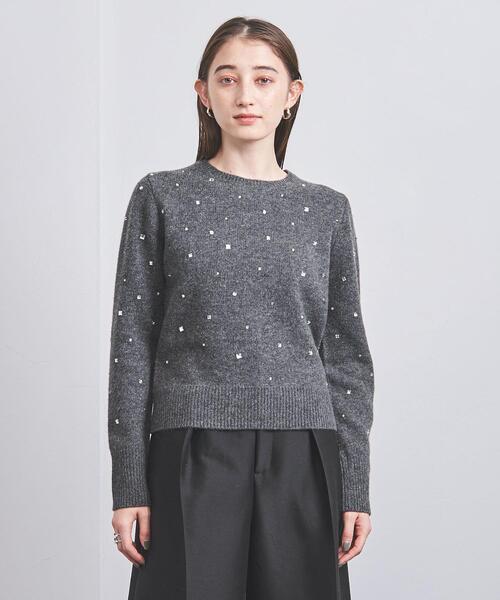 UNITED ARROWS（ユナイテッドアローズ）の「ビジュー ショート ニット（ニット/セーター）」 - WEAR