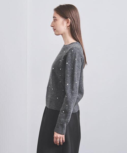 UNITED ARROWS（ユナイテッドアローズ）の「ビジュー ショート ニット（ニット/セーター）」 - WEAR