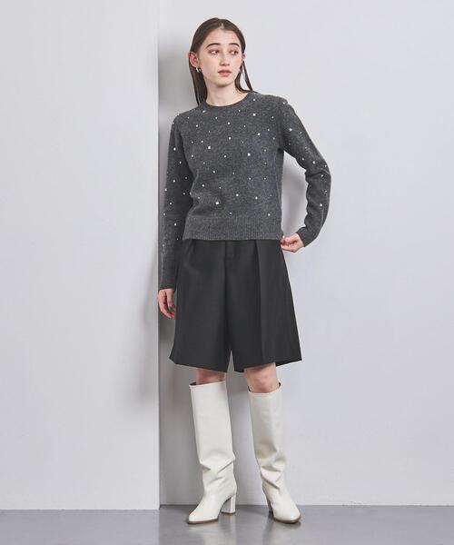 UNITED ARROWS(ユナイテッドアローズ)の「ビジュー ショート ニット(ニット/セーター)」 - WEAR
