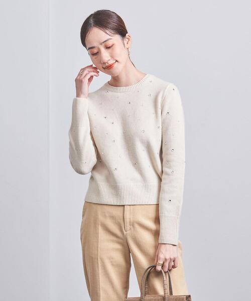 UNITED ARROWS(ユナイテッドアローズ)の「ビジュー ショート ニット(ニット/セーター)」 - WEAR