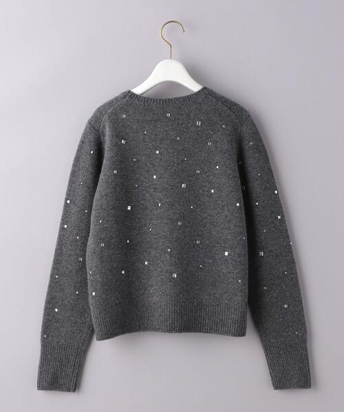 UNITED ARROWS(ユナイテッドアローズ)の「ビジュー ショート ニット(ニット/セーター・レディース・グレー/オフホワイト・FREE)」の11枚目の写真