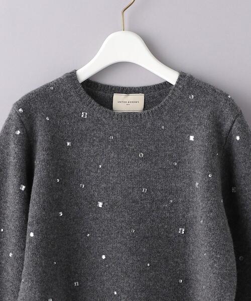 UNITED ARROWS(ユナイテッドアローズ)の「ビジュー ショート ニット(ニット/セーター)」 - WEAR